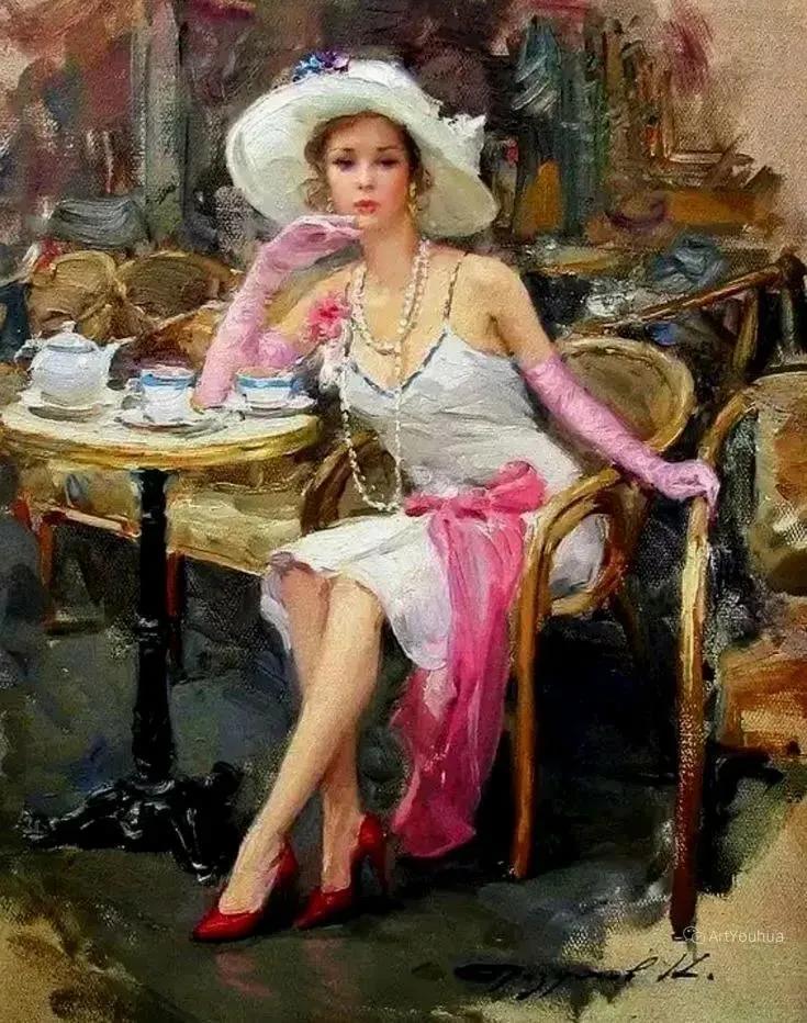 俄罗斯康斯坦丁的油画,康斯坦丁天空之镜油画