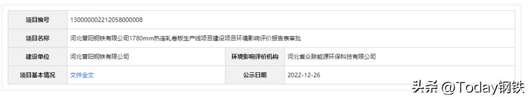 河北钢铁重点项目,河北钢铁2022重点项目