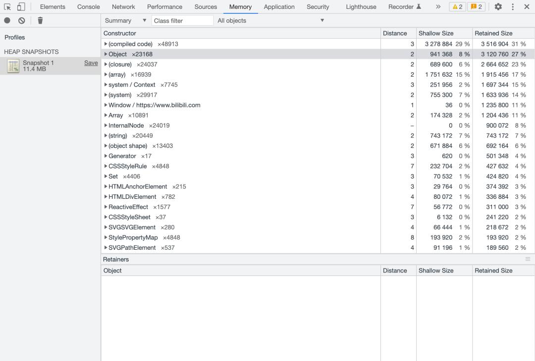 浏览器怎么查看是否存在内存泄露,如何判断内存泄漏