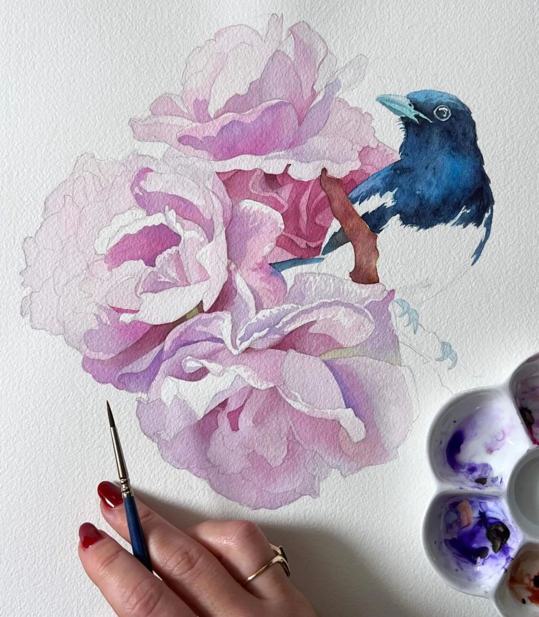 大神级水彩作品看完肯定不后悔,40张笔触狂放的水彩