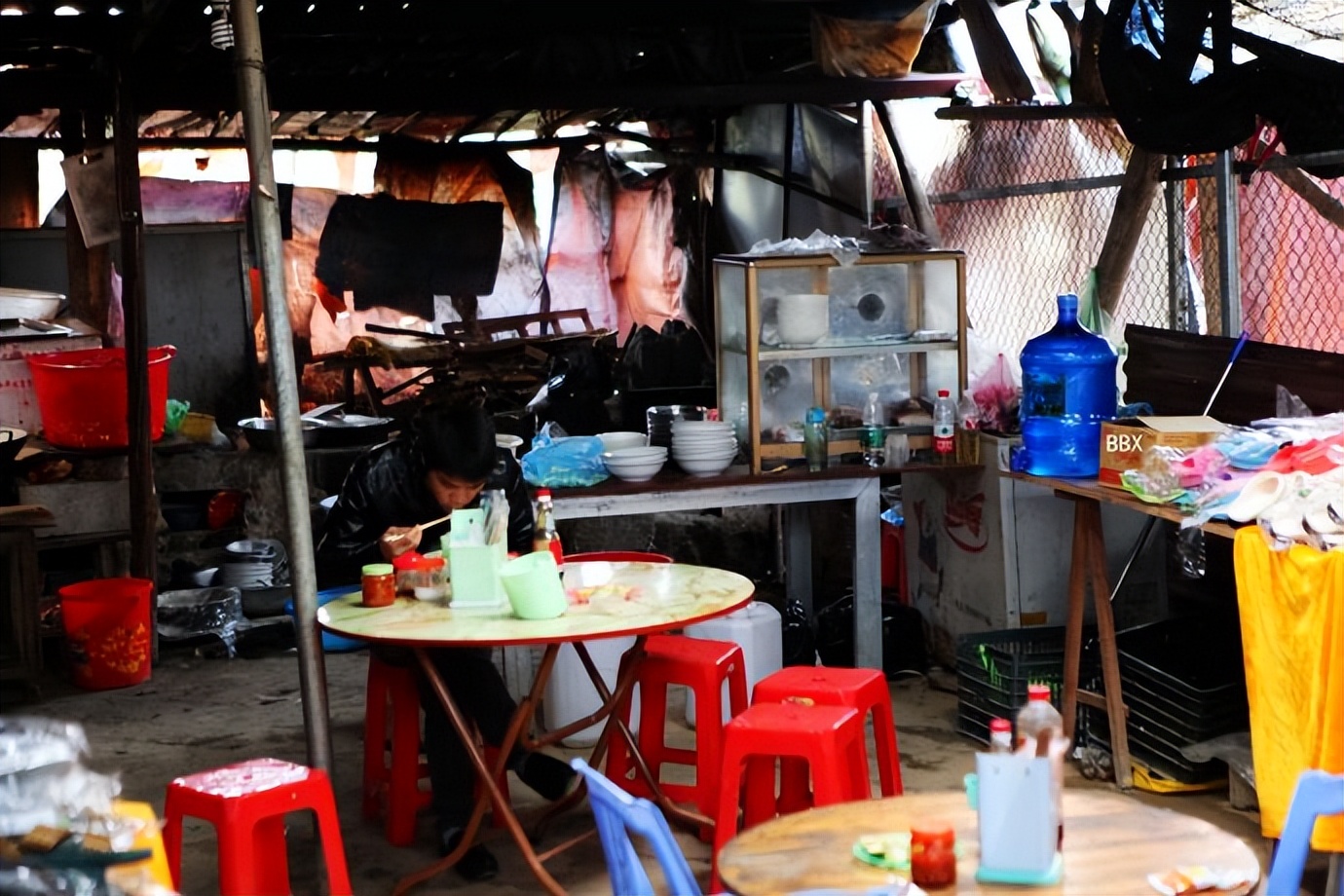 中越边境越南的露天集市,高平集市
