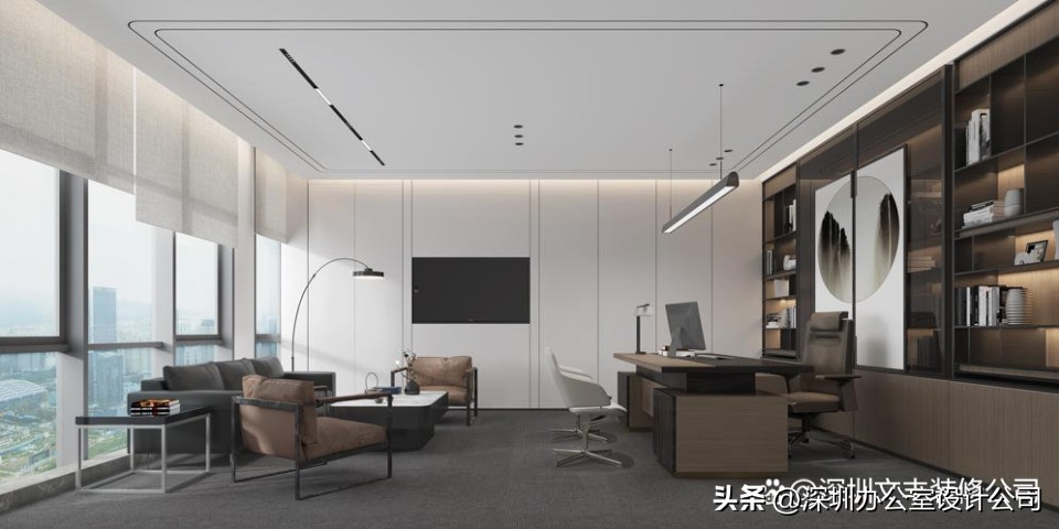 办公室装修设计效果图20平方,办公室装修设计创意图风格