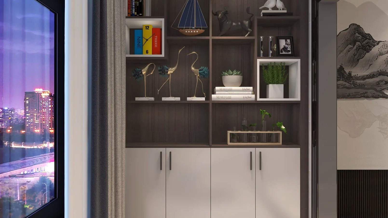 锦绣花苑现代简约装修效果图,性价比高的简约新中式装修效果图