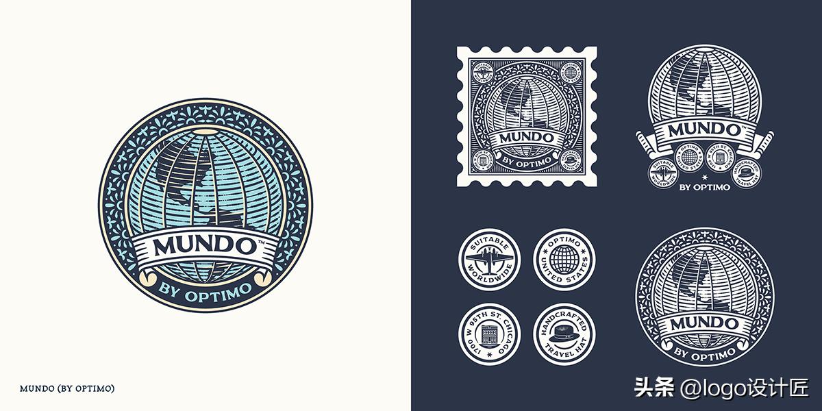 设计师设计作品logo,美式复古设计元素logo