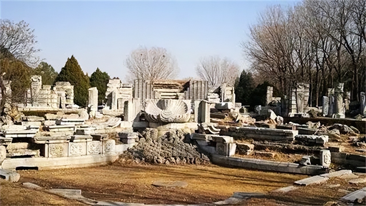 英国拍卖圆明园图片,圆明园烧毁前照片在英国拍卖