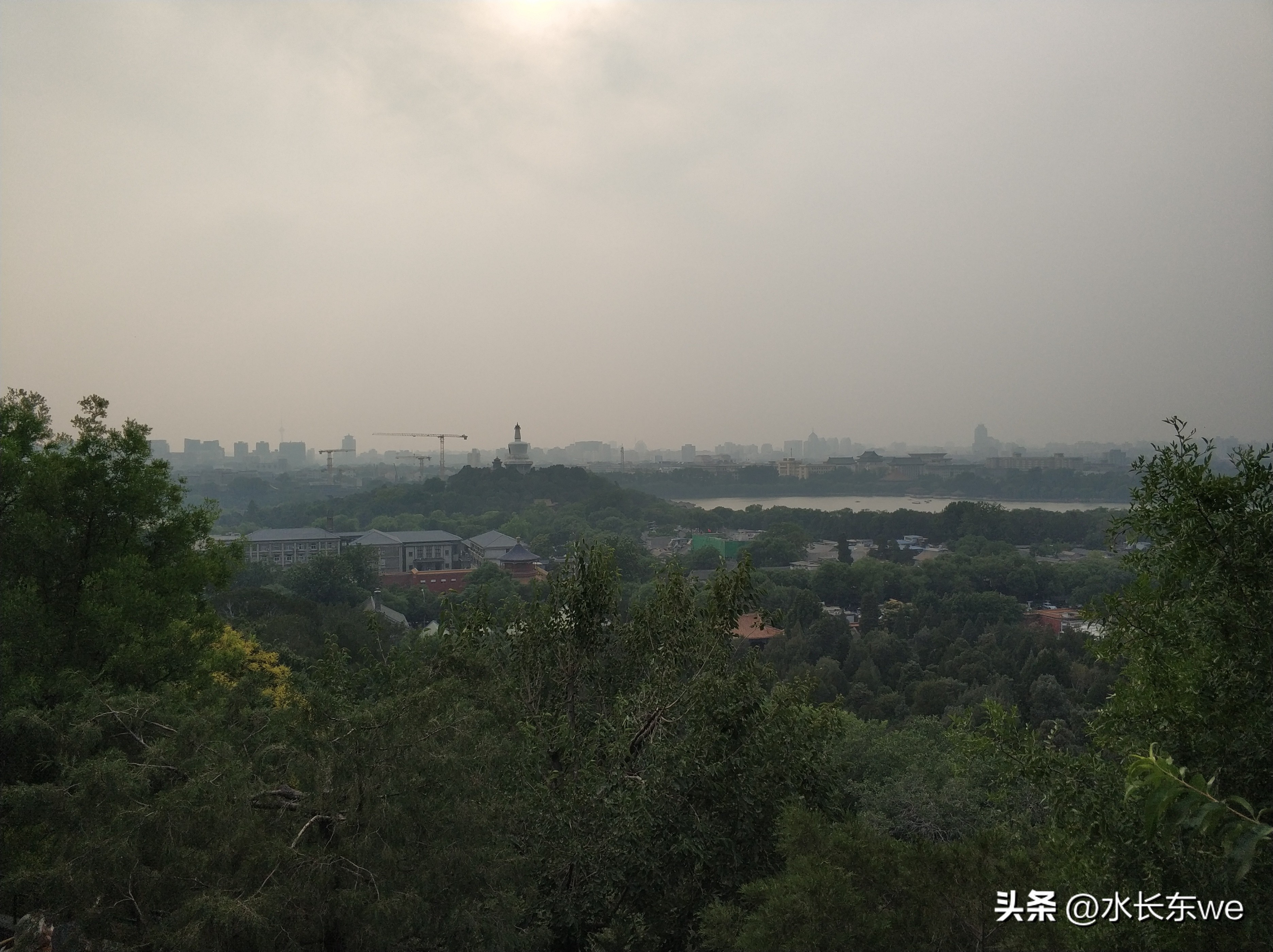 去景山公园俯瞰整个京城,京城景山公园图片大全