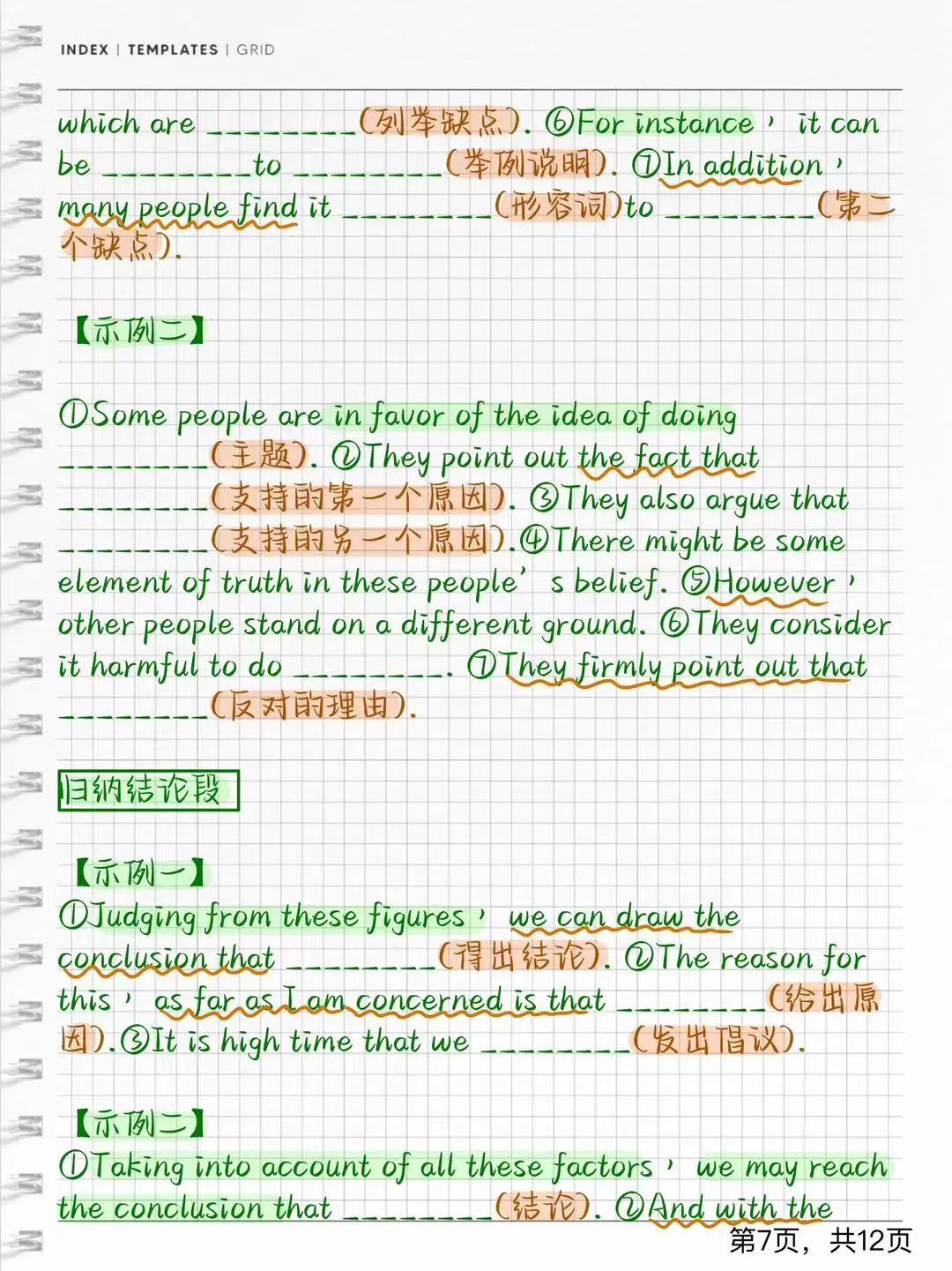 英语六级作文万能模板和常用句型,英语作文万能模板带二维码