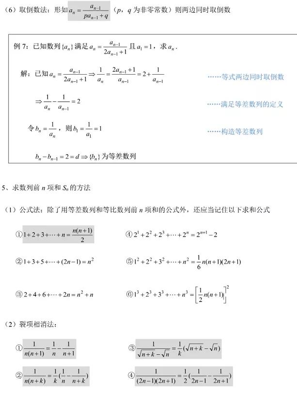 高中数学常考公式与万能答题模板,高中数学万能解题模板及答题规范