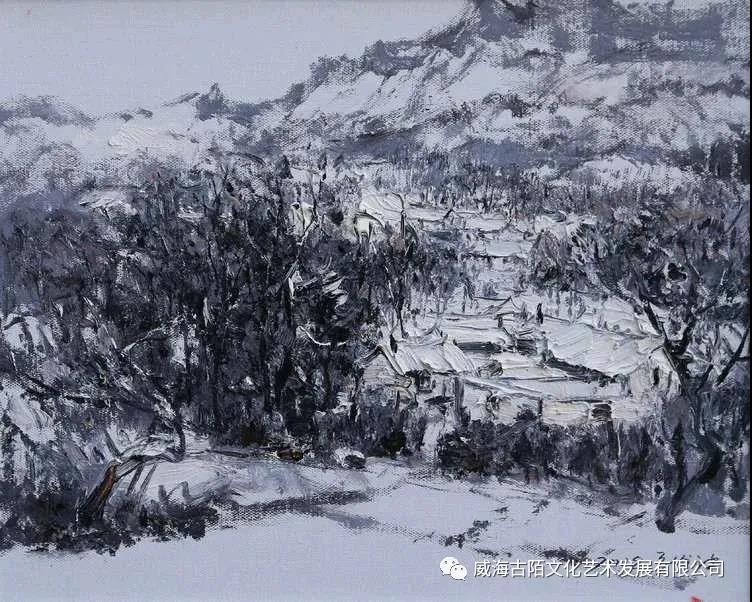 快雪时晴赵孟頫题跋,夏俊波油画