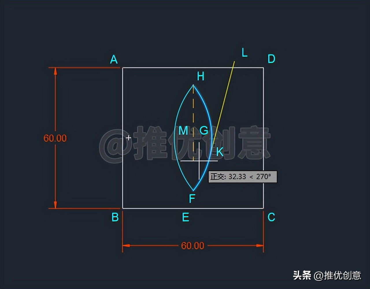 绘制adidas三叶草LOGO工程制图autocadcad教学cad画图教程CAD习题
