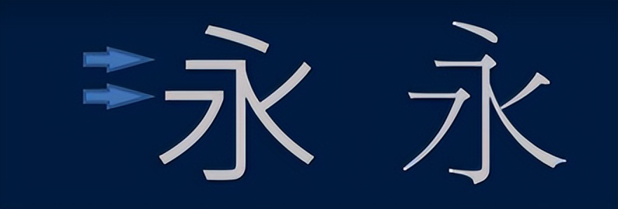 永字八法硬笔点画详解,永字八法横画讲解
