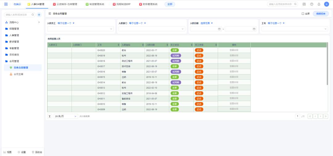 人事oa软件,oa人力资源系统方案