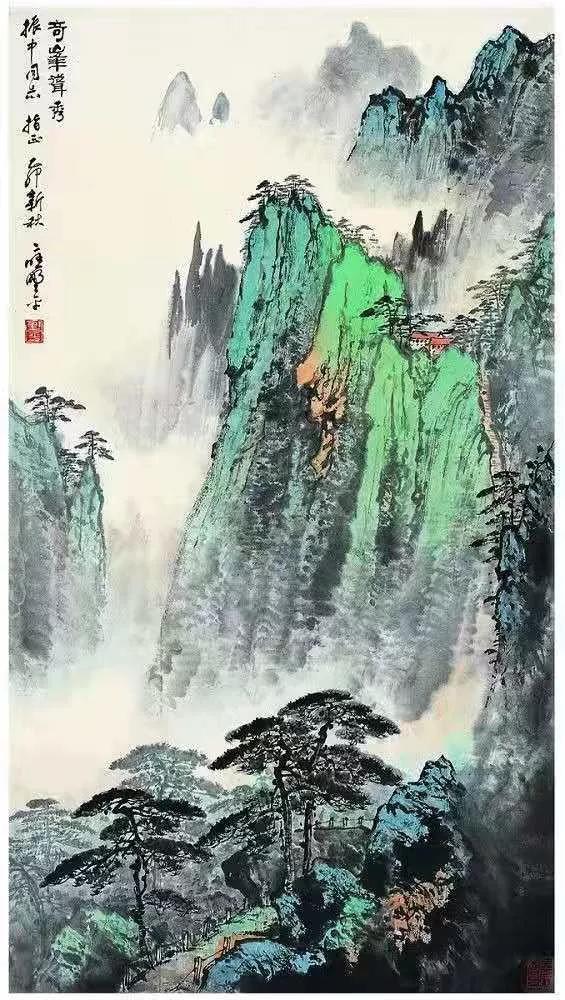 现代山水画名家竖幅作品欣赏,古代名家横幅山水画作品欣赏