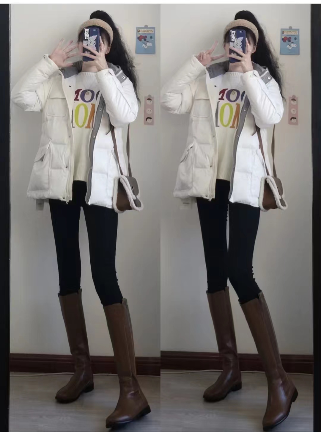 这45套棕色长筒靴穿搭太高级了，显高显瘦显腿长