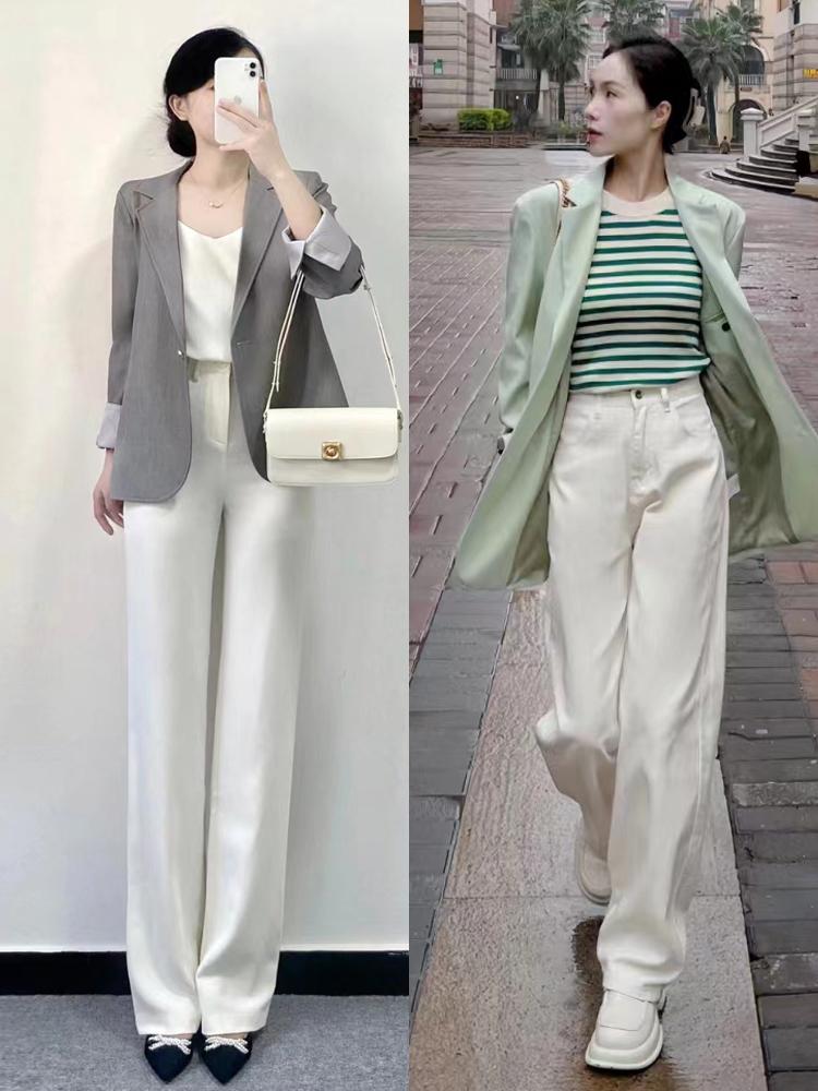 白色“裤子”的四种搭配思路，照着穿时髦又显气质，想不美都难
