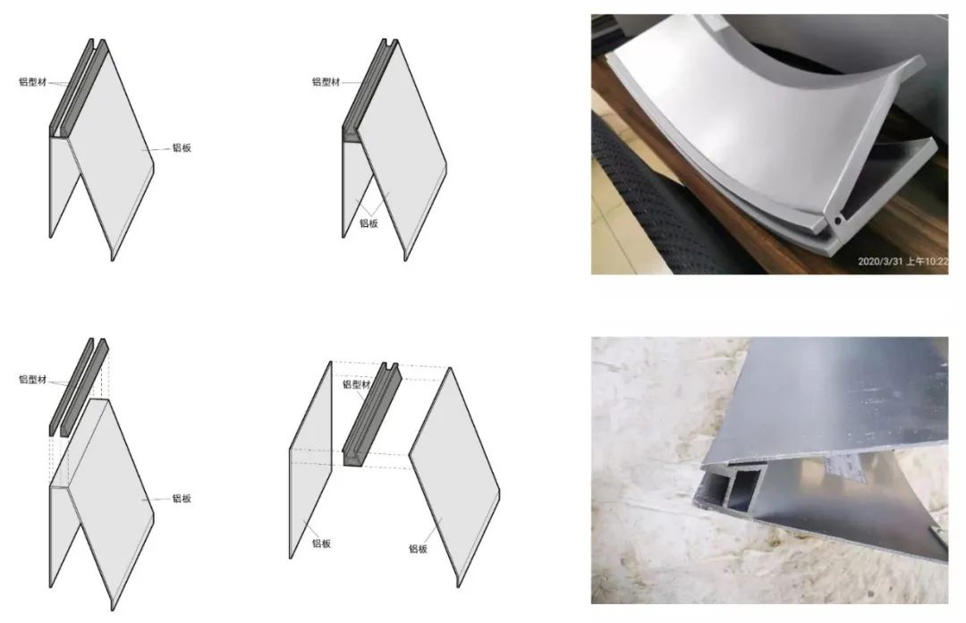 建筑铝材幕墙效果图,建筑装饰铝板设计加工