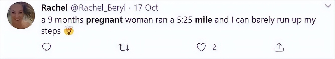 美国女运动员怀胎9月跑一英里还超速完成，网友：“起诉她！”