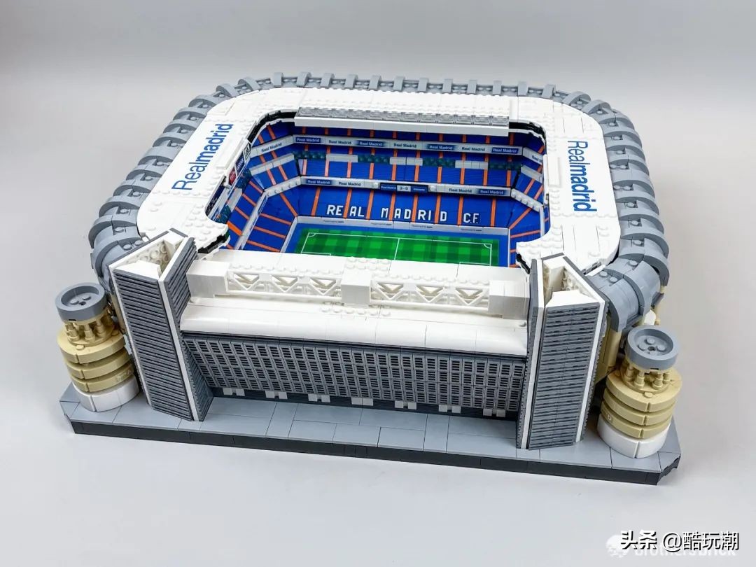 乐高伯纳乌足球场3800块,乐高皇家马德里球场