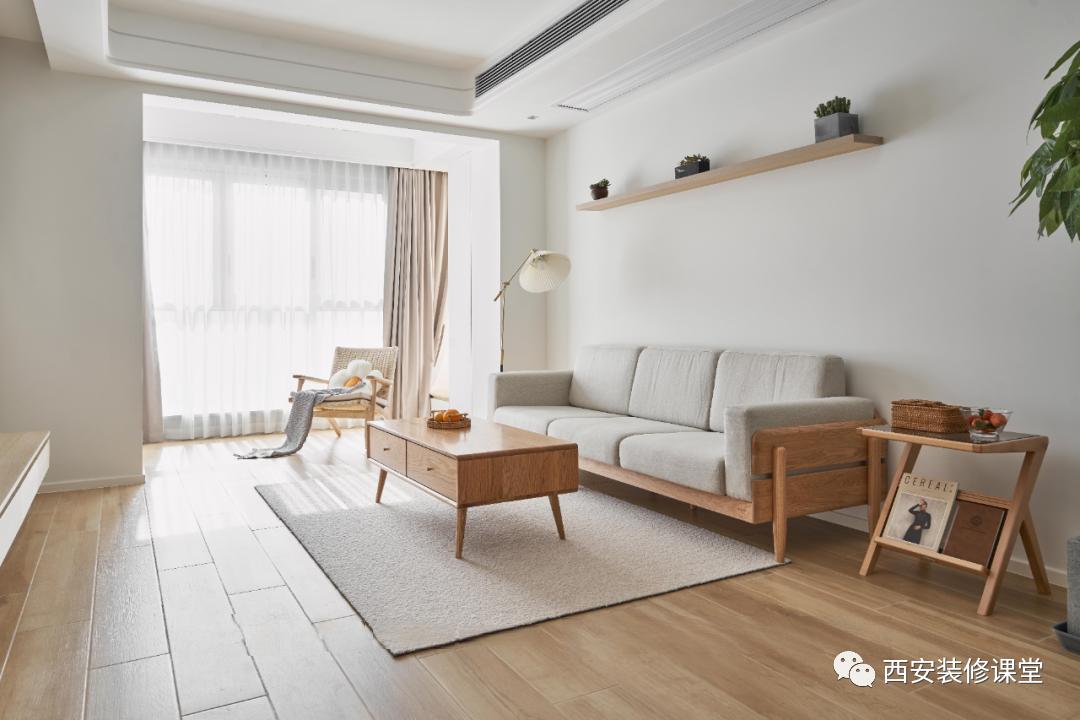 三房二厅北欧原木,130平方三室一厅轻奢极简