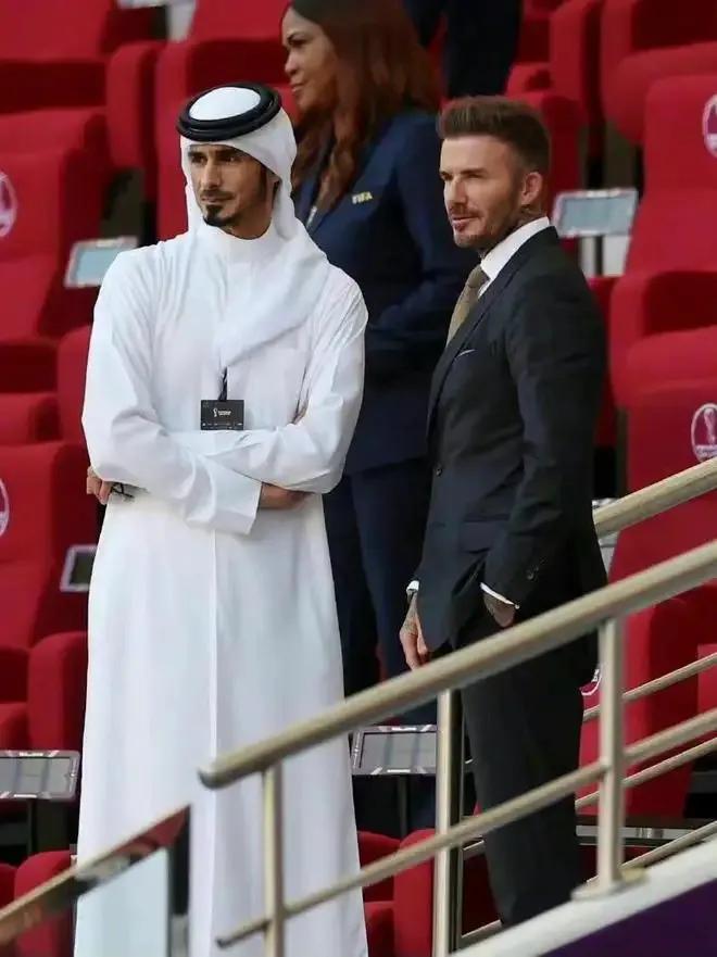 卡塔尔霸总和贝克汉姆,卡塔尔三王子与贝克汉姆合照