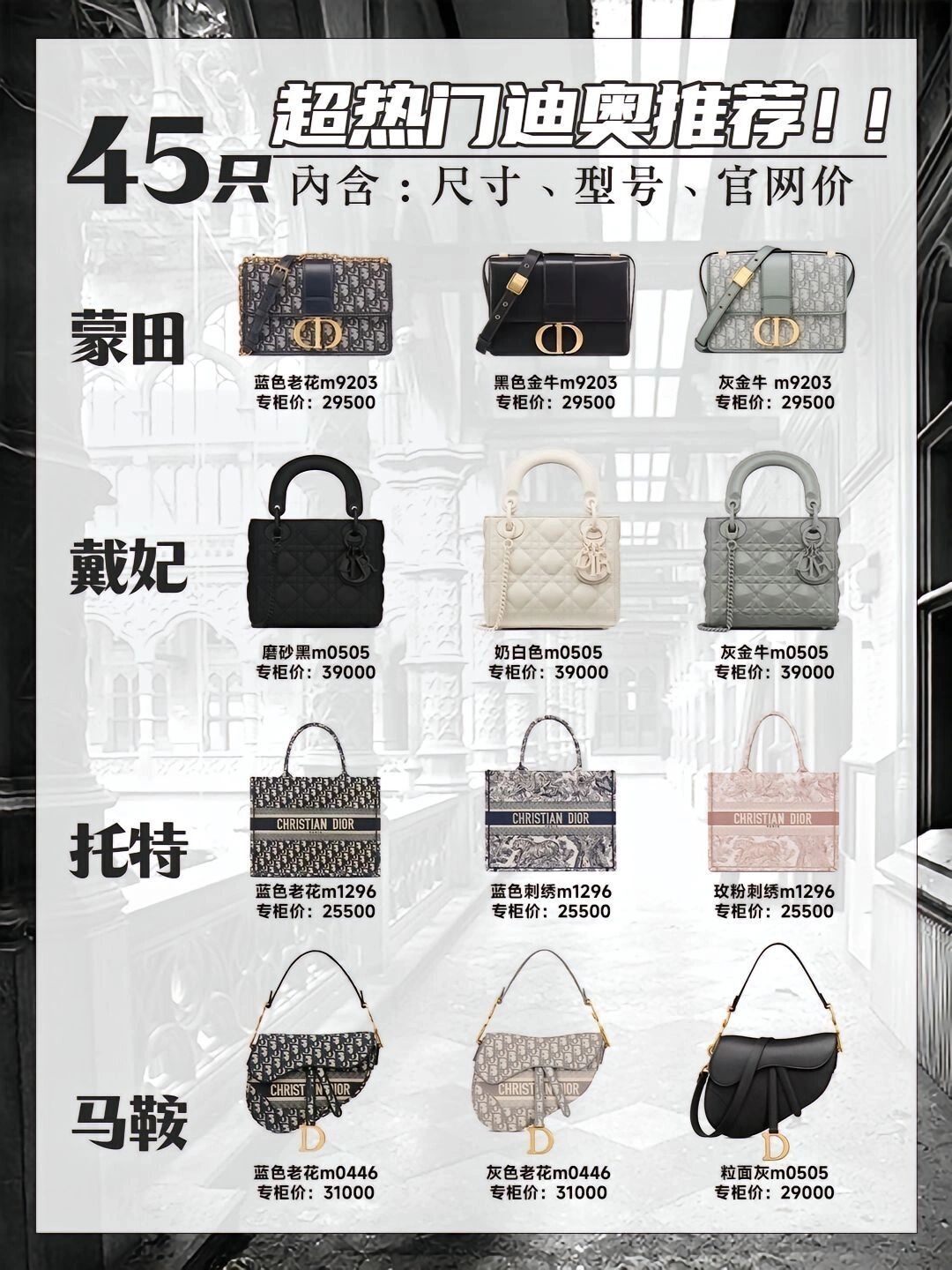 迪奥包包4格热卖色,迪奥2023包包新款三万多