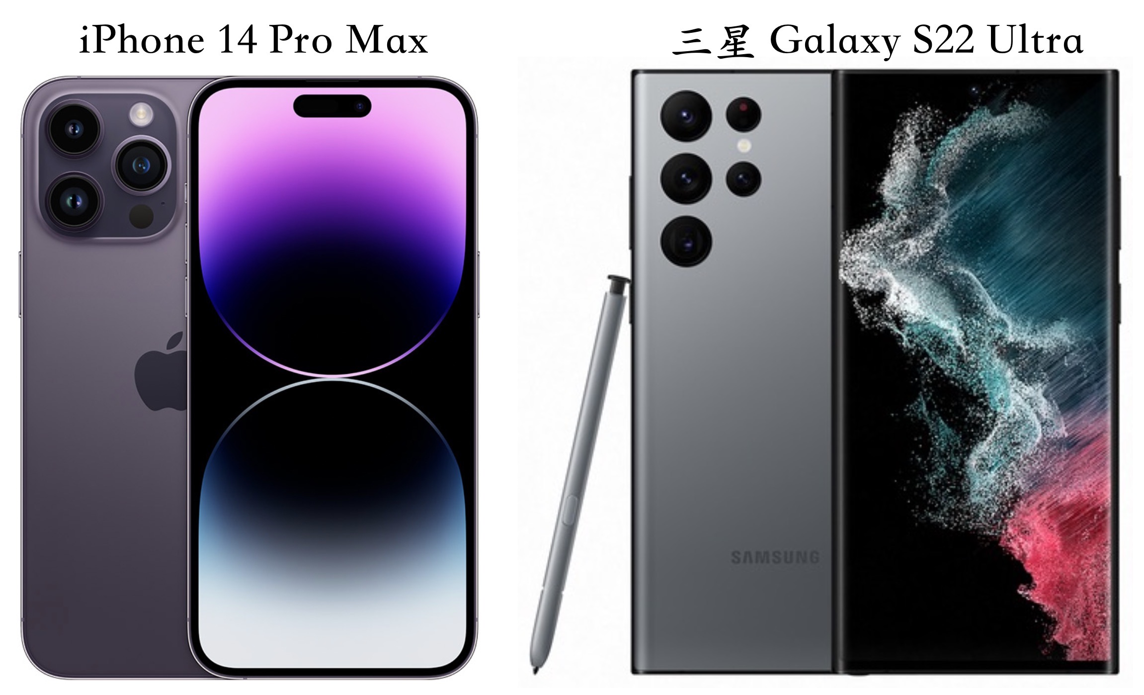 iphone14promax跟三星s22外观对比,iphone14promax和三星s22ultra尺寸对比