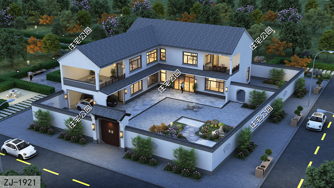 带柴火灶小院设计,两层楼的四合院带柴火房设计图