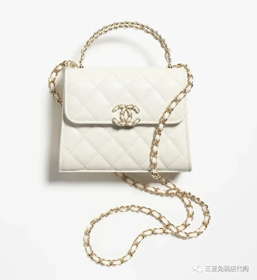 香奈儿标志白色包包2023新款,香奈儿包包白色大包最新款
