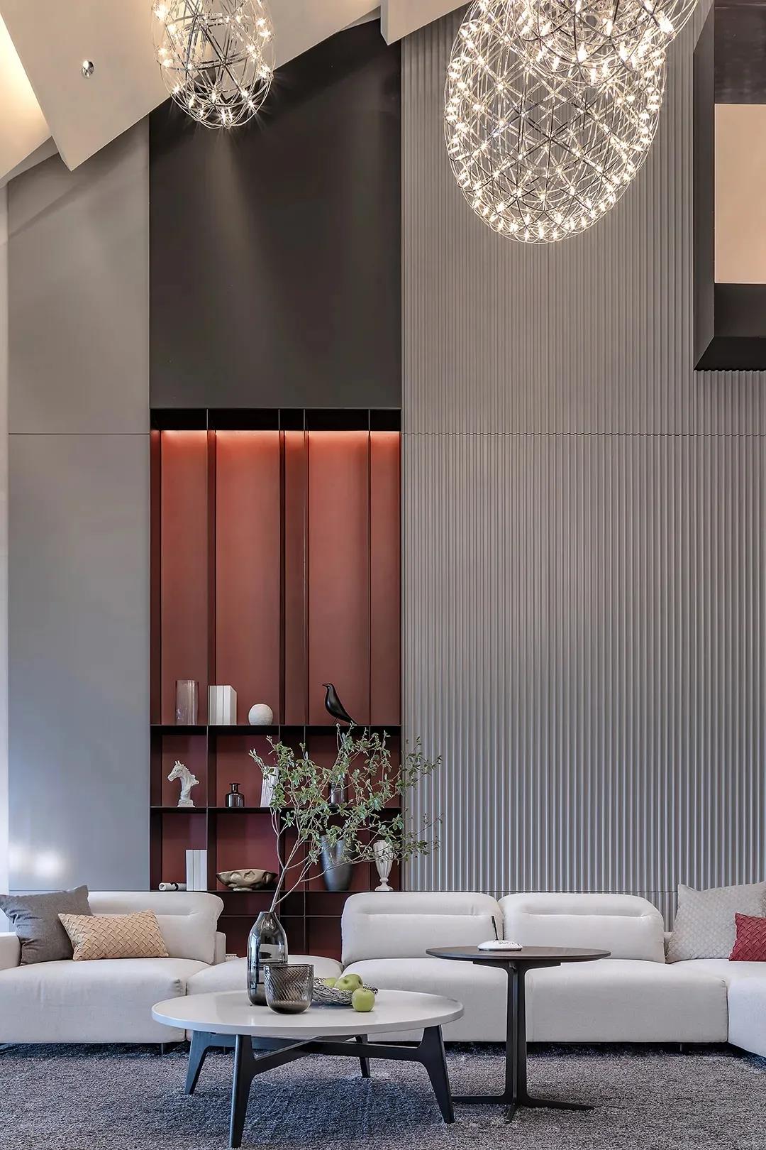 美式风格装修挑高客厅,客厅挑高5米怎么设计