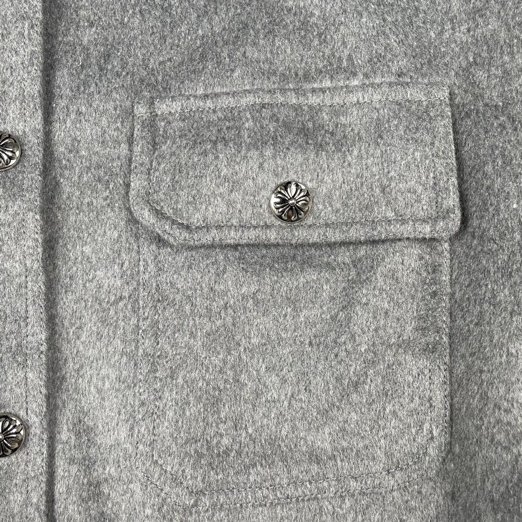 克罗心男士大码羊羔绒外套,克罗心chromehearts情侣款外套