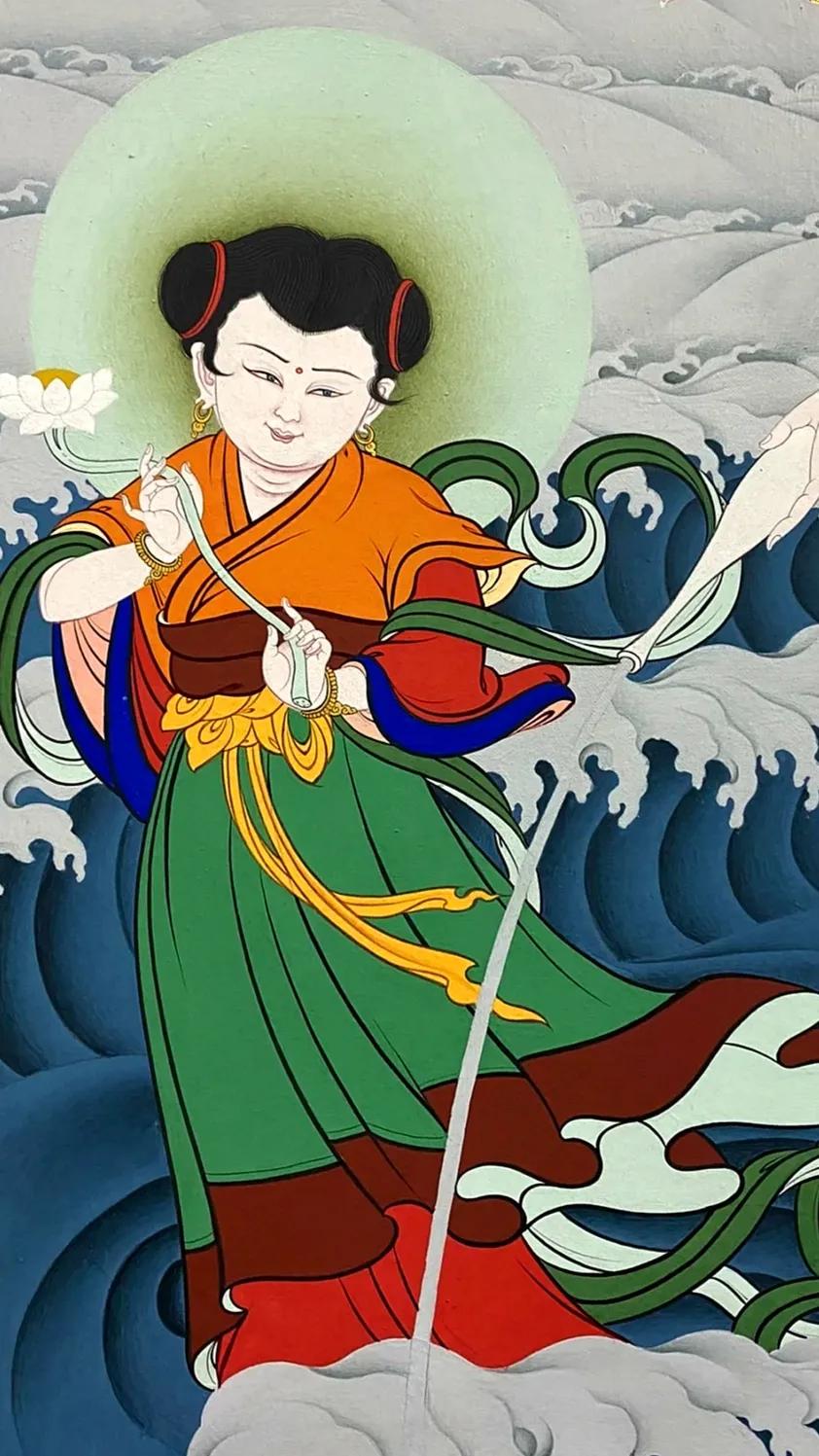 准提佛母唐卡高清壁纸,阿弥陀佛唐卡超清壁纸