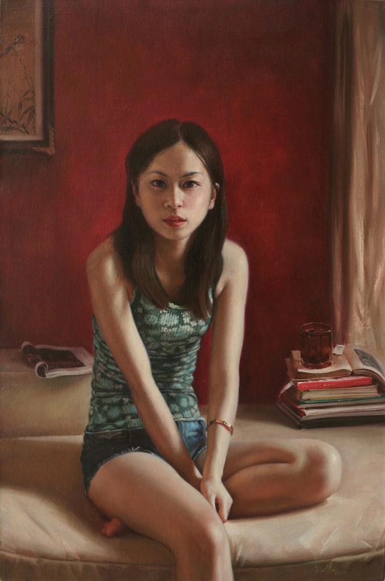 孔慧油画价格,孔慧人物油画作品