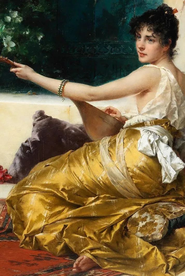 德国绘画风格独特的美女,欧洲艺术绘画女神