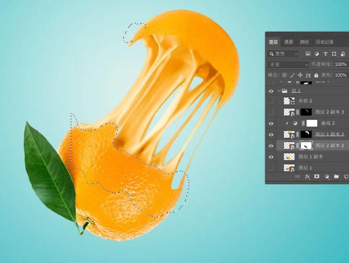 ps创意橙子制作教程,ps人脸与花创意合成