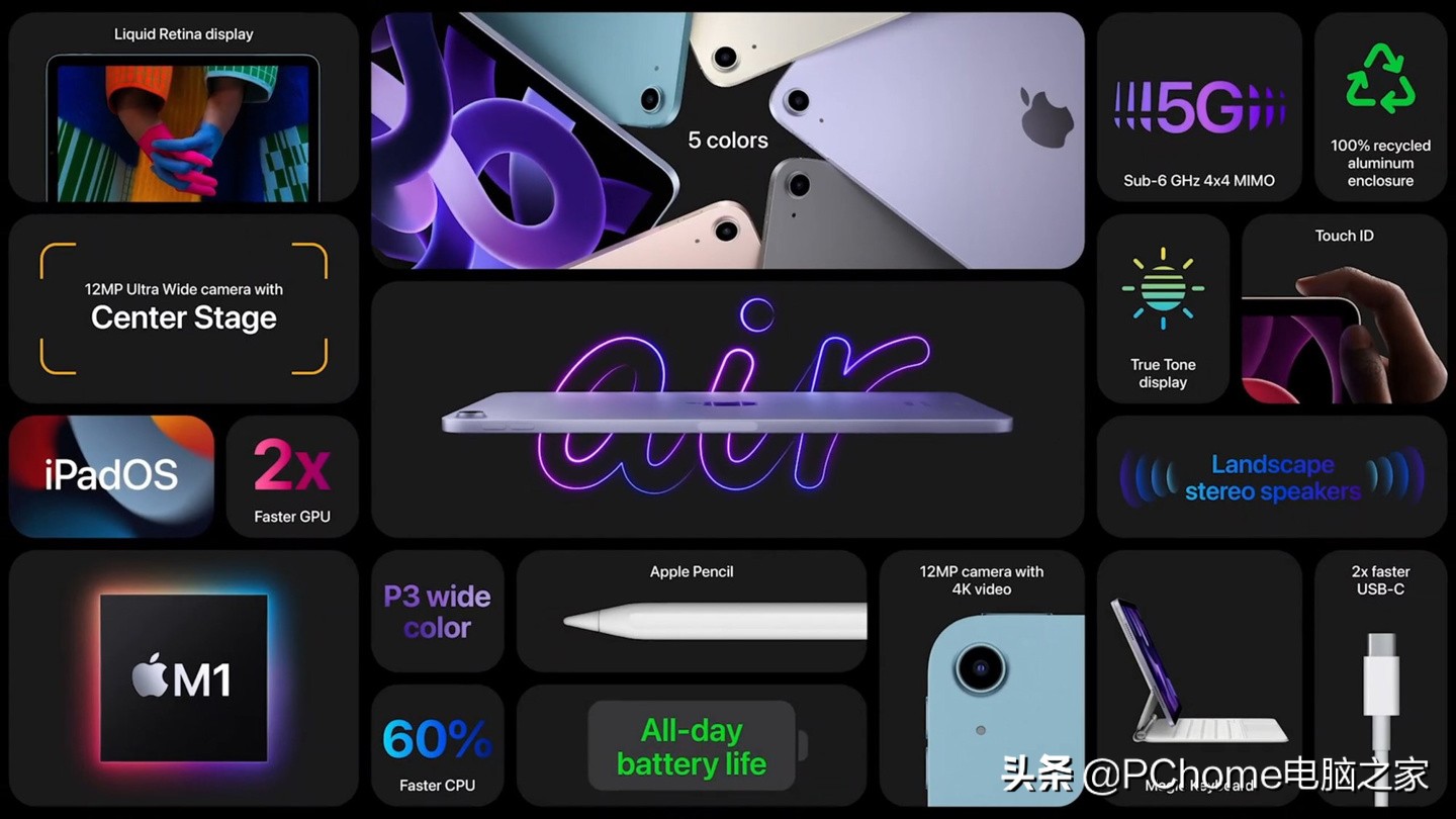 新款ipadair正式发布搭载m1芯片,ipadair2022官方价