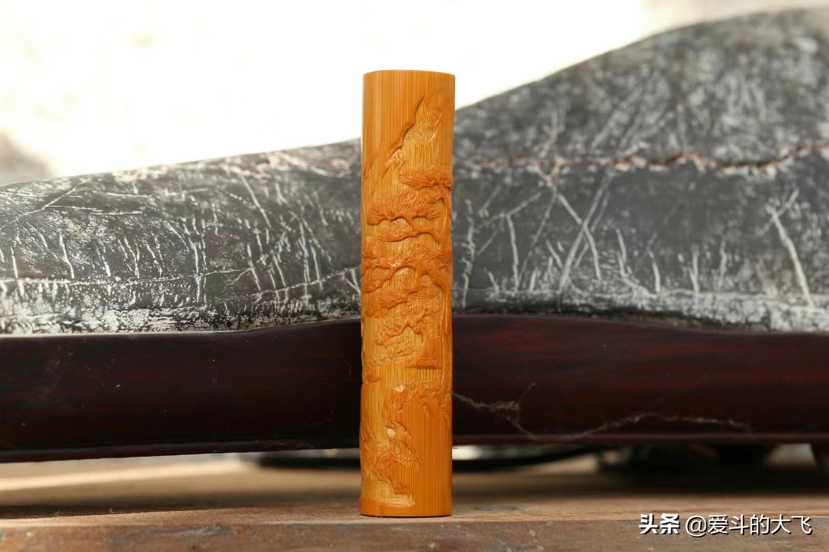 文玩竹子套路,文玩实心竹子手把件制作过程