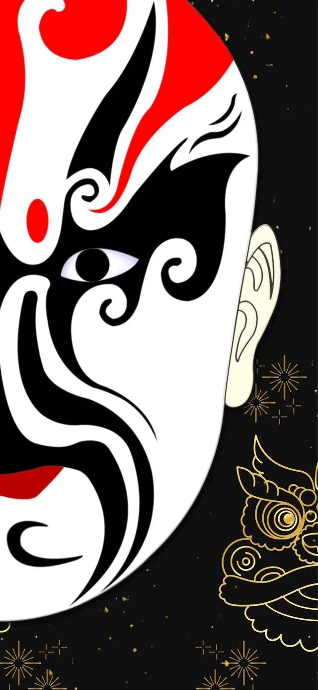 主题壁纸京剧脸谱,国潮京剧脸谱卡通壁纸