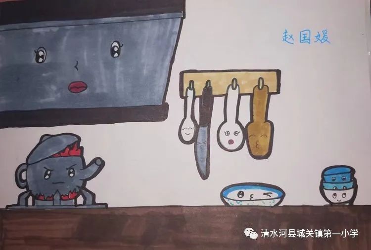 我是防疫小能手亲子绘画,童心有我共抗疫主题绘画
