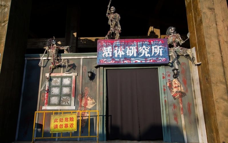 鬼屋女玩家把npc给吓到,鬼屋女npc被玩家扛走