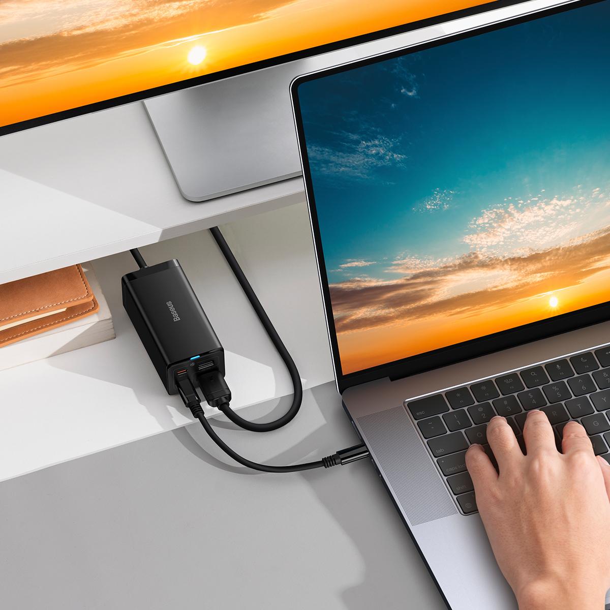 快充多功能充电器,倍思充电器30w氮化镓快充