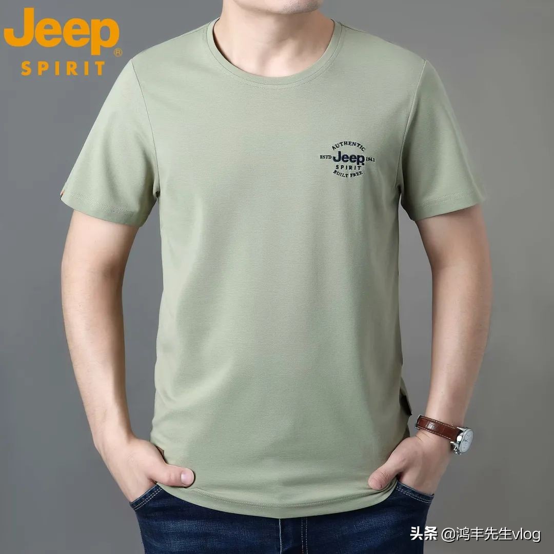 jeep短袖t恤专卖店男装翻领,jeep短袖t恤男纯棉官方正品