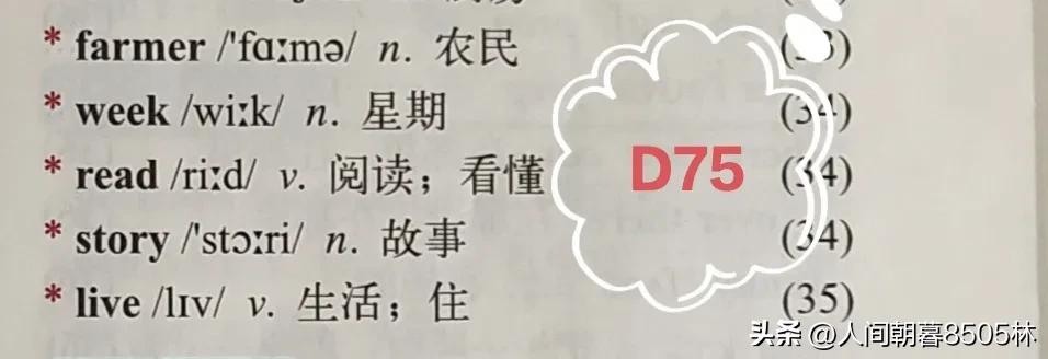 外研版英语七上核心词汇（D89）