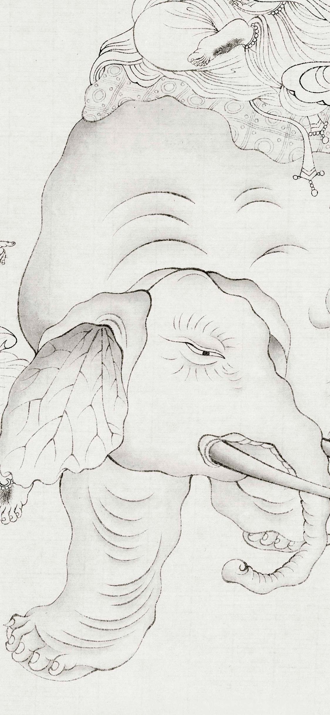 白描八十七神仙卷图文,五百罗汉白描长卷