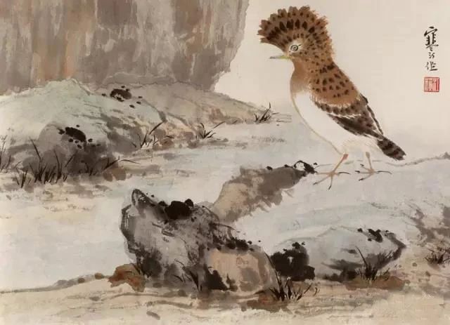 江寒汀写意黑山雀石榴花图,江寒汀写意花鸟千峰竞秀原作尺寸