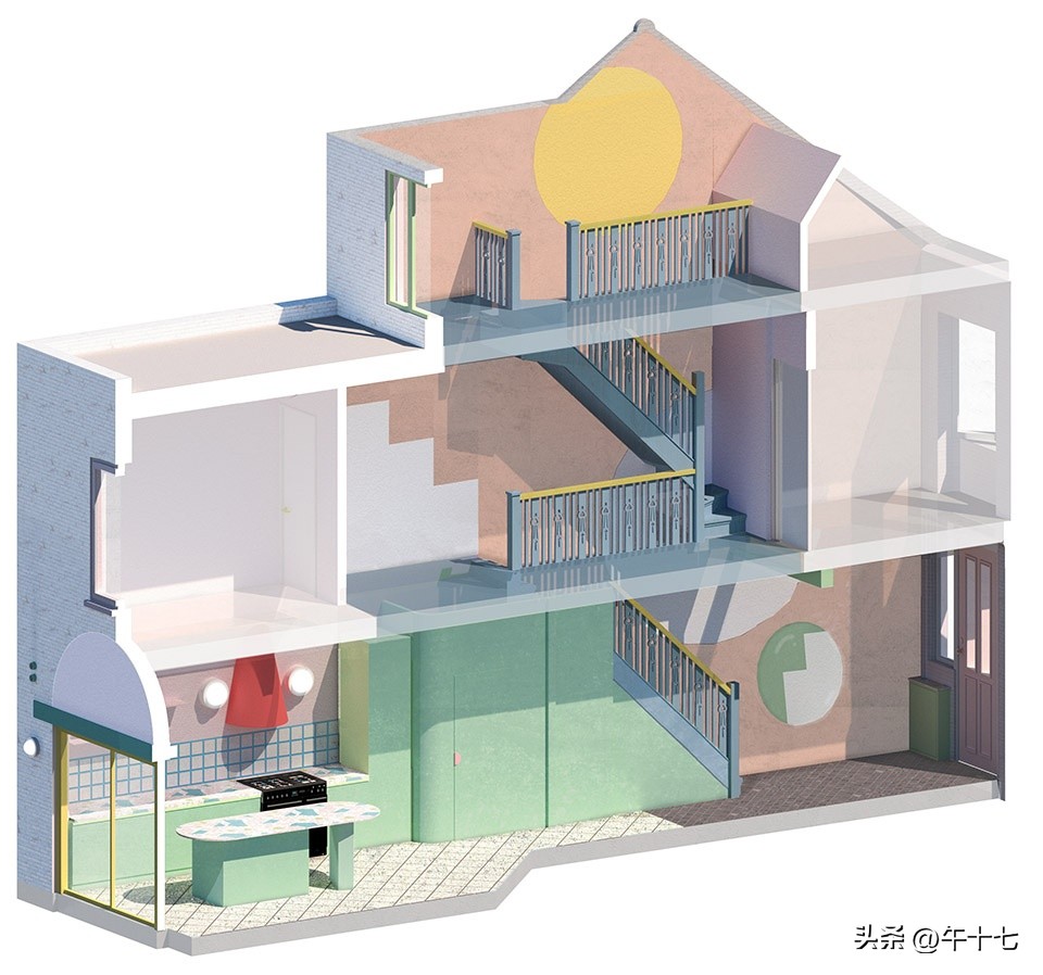 长方形的设计师工作室,设计师的家平面图