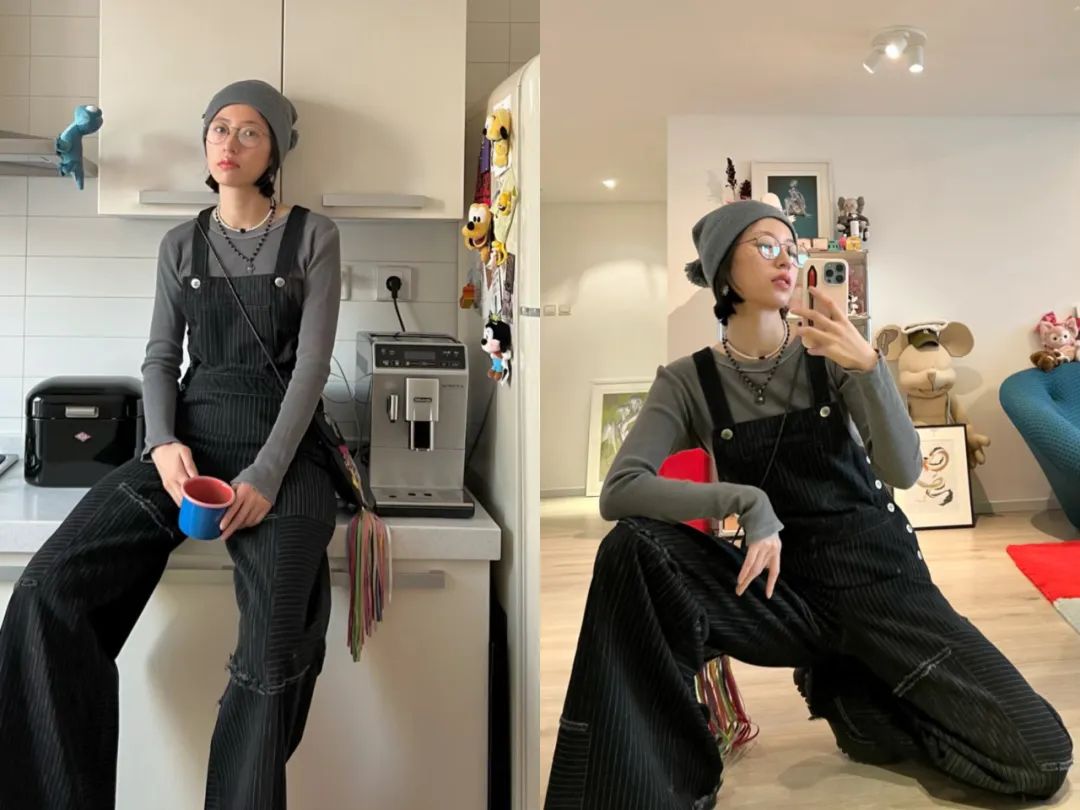 工装风穿搭周雨彤,周雨彤穿搭思路