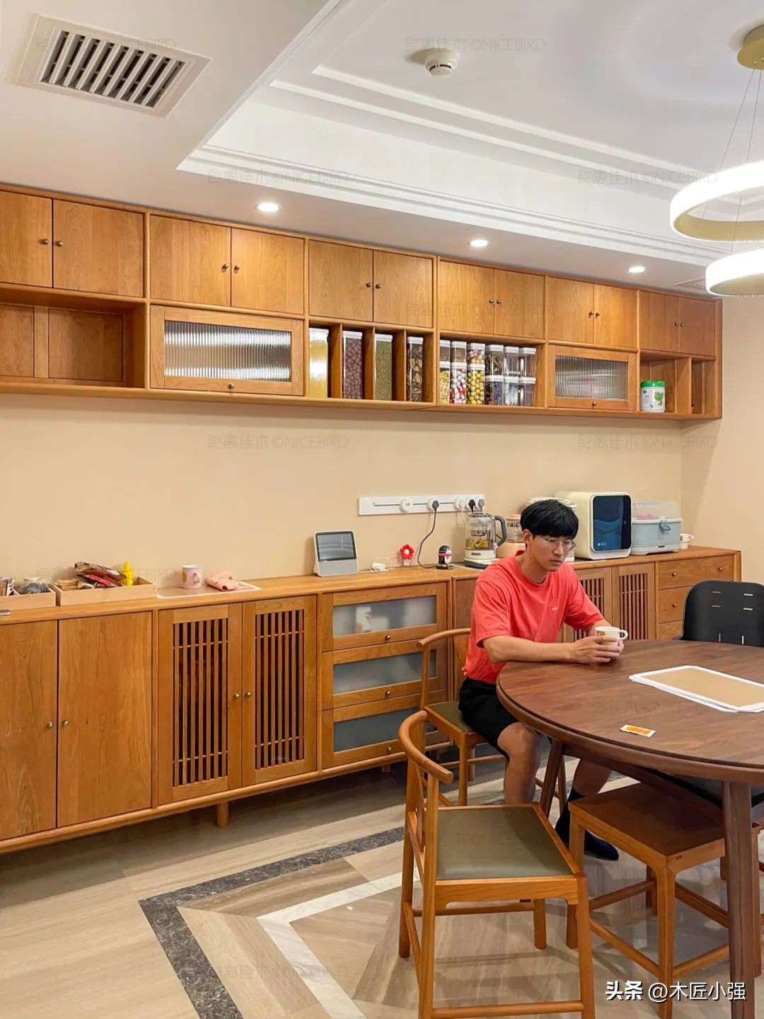 胡桃木极简大平层,北京180平大平层4房