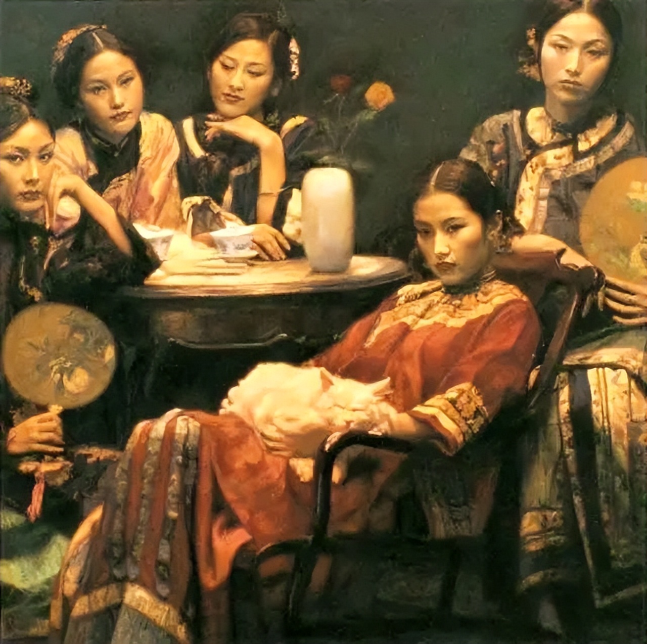 写实画家陈逸飞油画作品欣赏,陈逸飞作品图