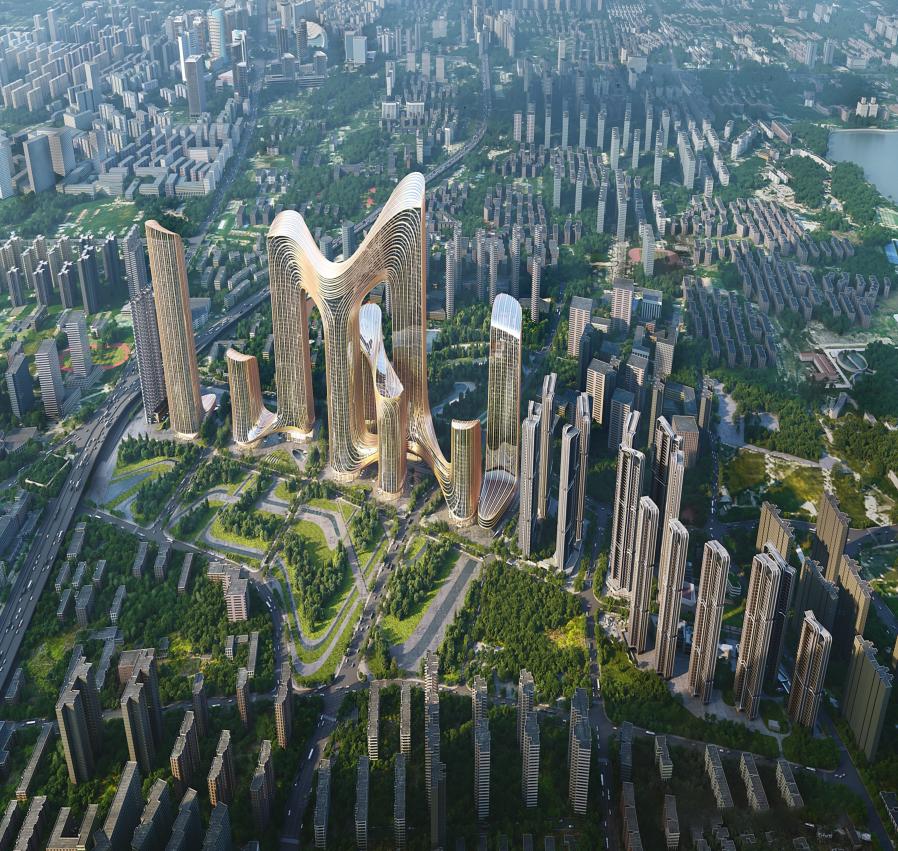 武汉未来城建地标,武汉华中科学生态城项目进展