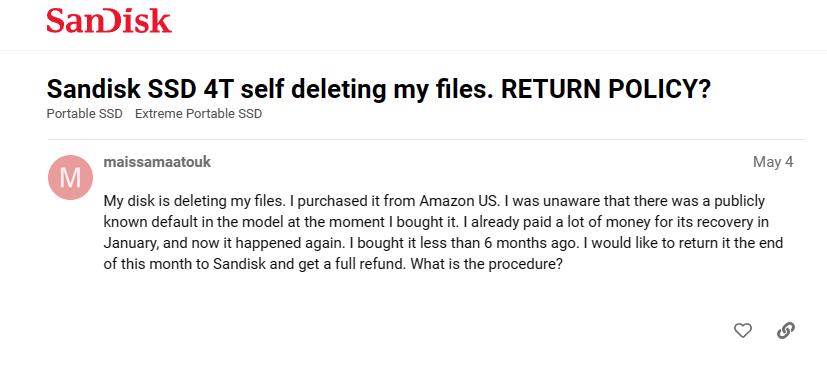 闪迪移动硬盘严重翻车！大量用户吐槽出现各种问题，官方已回应